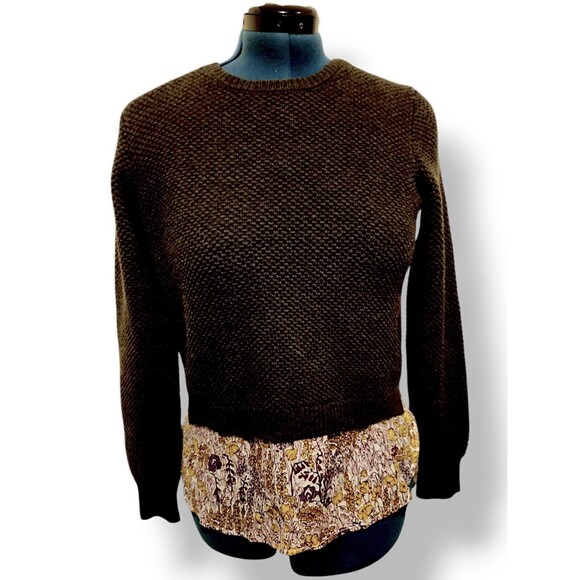 J.Crew Women Top Sweater Blouse Prairie Core Tunic Crew Neck Size S Gray… - Picture 1 of 6